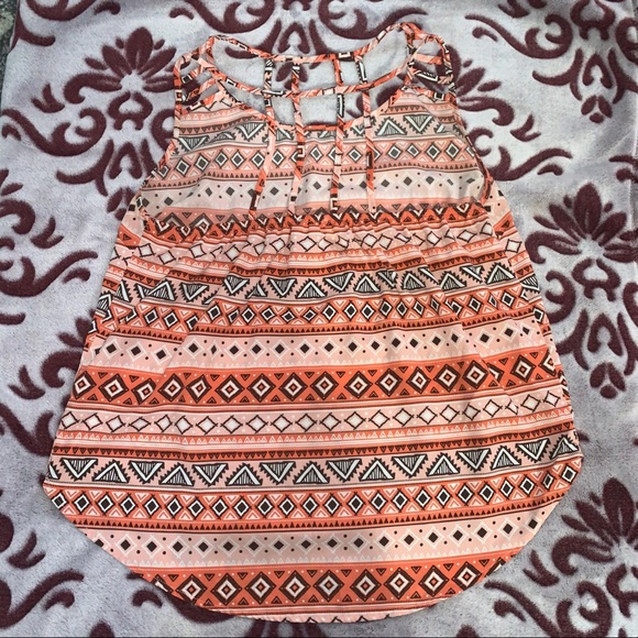 Orange patterned top - Picture 2 of 3
